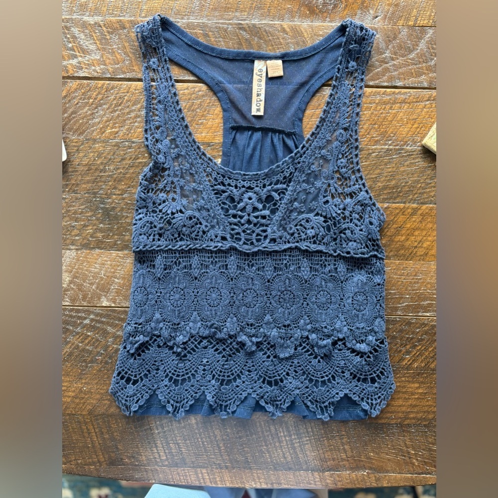 Eyeshadow Blue Embellished Tank Top - Picture 4 of 7